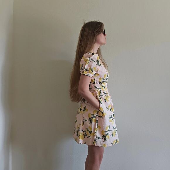 Moodie Pink Lemon Mini Dress - Picture 2 of 8